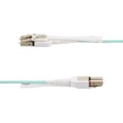 Image de StarTech.com Câble Fibre Optique Multimode LC à LC (UPC) OM4 de 4m avec Languettes Push-Pull, 50/125µm, Réseaux 100G, Insensible à la Courbure, Faible Perte d'Insertion, Cor ... (450FBLCLC4PP)