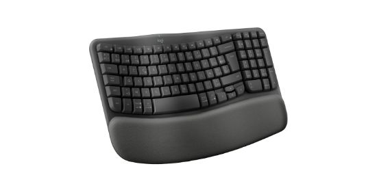 Image de Logitech Wave Keys clavier Bureau RF sans fil + Bluetooth AZERTY Belge Graphite (920-012292)