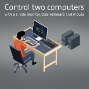 Image de ACT Commutateur KVM 2 ports HDMI 4K@60Hz, USB 3.2 Gen1 (USB 3.0) (AC7912)