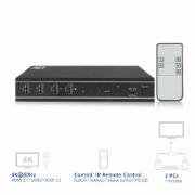 Image de ACT Commutateur KVM 2 ports HDMI 4K@60Hz, USB 3.2 Gen1 (USB 3.0) (AC7912)
