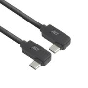 Image de ACT Câble USB 3.0 10 Gbit/s 60 W USB Type-C® (coudé à gauche/droite) vers USB Type-C® (coudé à gauche/droite), 2 mètres (AC7488)
