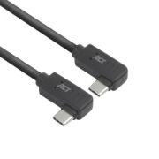 Image de ACT Câble USB 3.0 10 Gbit/s 60 W USB Type-C® (coudé à gauche/droite) vers USB Type-C® (coudé à gauche/droite), 2 mètres (AC7488)