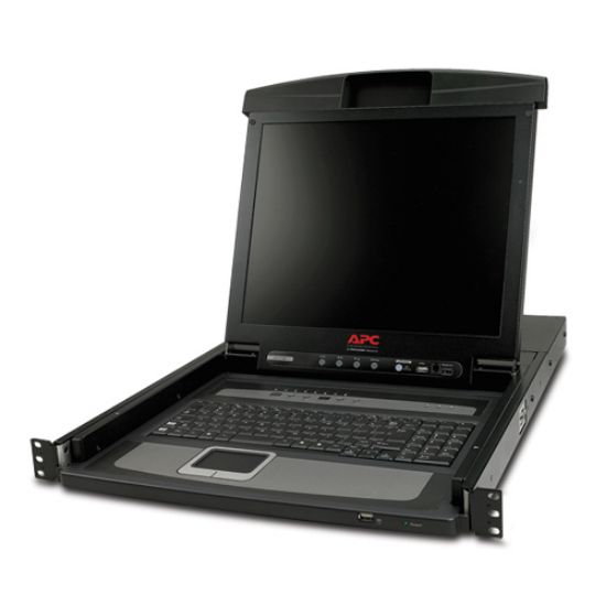 Image de APC Console LCD pour rack 17" avec commutateur KVM analogique intégré 8 ports - Professionnels (AP5808)