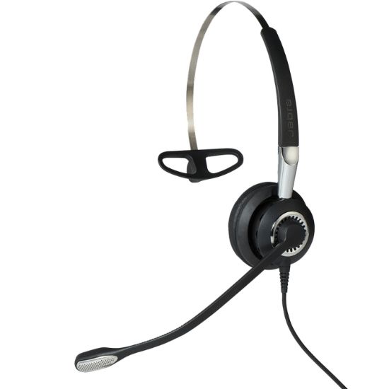 Image de Jabra BIZ 2400 II Casque Avec fil Minerve, Crochets auriculaires, Arceau Bureau/Centre d'appels Noir, Argent (2486-820-209)