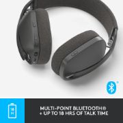 Image de Logitech Zone Vibe 100 Casque Sans fil Arceau Appels/Musique Bluetooth Graphite (981-001213)