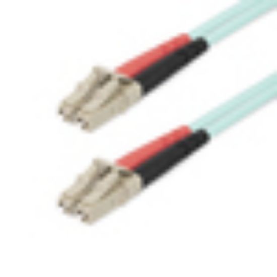 Image de StarTech.com Câble à Fibre Optique Multimode LC/UPC vers LC/UPC OM4, Fibre LOMMF/VCSEL Zipcord 50/125µm, Réseaux 100G, Faible Perte d'Insertion, Cordon de Raccordement Fibre ... (450FBLCLC25)