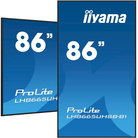 Image de iiyama Écran d'affichage dynamique En forme de kiosk 2,18 m (86") LED Wifi 800 cd/m² 4K Ultra HD Noir Intégré dans le processeur Android 11 24/7 (LH8665UHSB-B1)