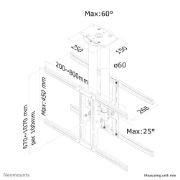 Image de Neomounts Support de plafond pour double écran 37-75" - h67-107 cm (PLASMA-C100D)