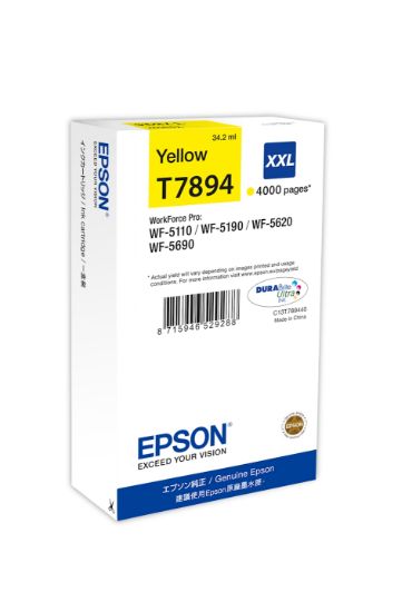 Image de Epson Encre Jaune XXL (4 000 p) (C13T789440)