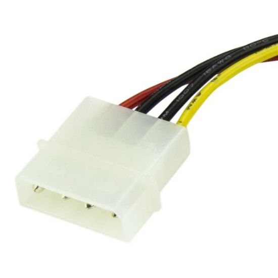 Image de StarTech.com Câble Adaptateur d'Alimentation Molex vers SATA - LP4 Mâle vers SATA Power Femelle - 15 cm (SATAPOWADAP)