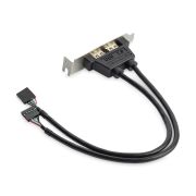 Image de StarTech.com Equerre USB 2 ports - Adaptateur Slot USB - Faible Encombrement (LP) (USBPLATELP)