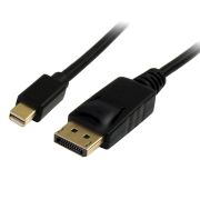 Image de StarTech.com Câble Mini DisplayPort vers DisplayPort 1.2 de 3 m - Câble Adaptateur Mini DP vers DisplayPort 4K x 2K UHD - Câble Mini DP vers DP pour Moniteur - Câble de Conver ... (MDP2DPMM1M)