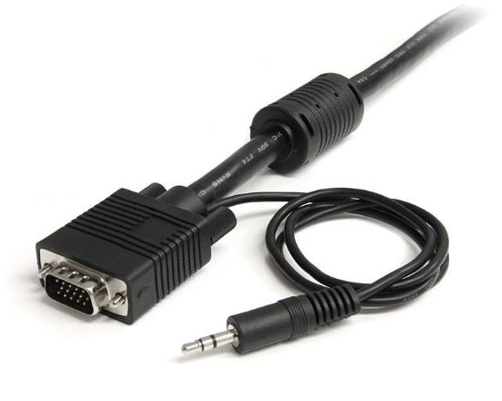 Image de StarTech.com Câble vidéo coaxial pour écran VGA haute résolution 15 m avec audio HD15 M/M (MXTHQMM15MA)