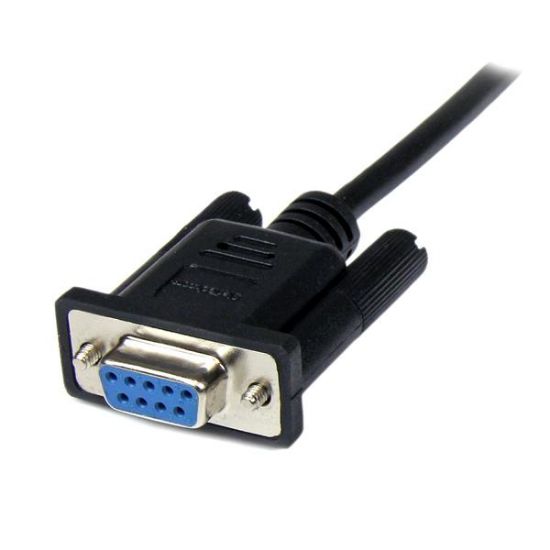 Image de StarTech.com Câble Null Modem Croisé Série RS232 DB9 1 m - Noir (SCNM9FM1MBK)