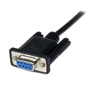 Image de StarTech.com Câble Null Modem Croisé Série RS232 DB9 2 m - Noir (SCNM9FM2MBK)