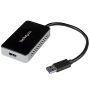 Image de StarTech.com Adaptateur Vidéo Carte Graphique Externe USB 3.0 vers HDMI- avec Hub USB - 1920x1200 (USB32HDEH)