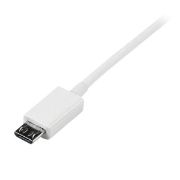 Image de StarTech.com Câble Micro USB 1 m - A vers Micro B - Blanc (USBPAUB1MW)