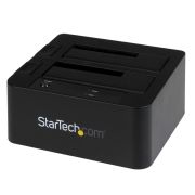 Image de StarTech.com Station d'accueil USB 3.0 / eSATA pour 2 disques durs SATA III de 2,5 / 3,5 - Dock HDD / SSD avec UASP (SDOCK2U33EB)
