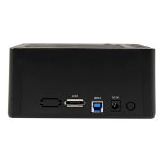 Image de StarTech.com Station d'accueil USB 3.0 / eSATA pour 2 disques durs SATA III de 2,5 / 3,5 - Dock HDD / SSD avec UASP (SDOCK2U33EB)