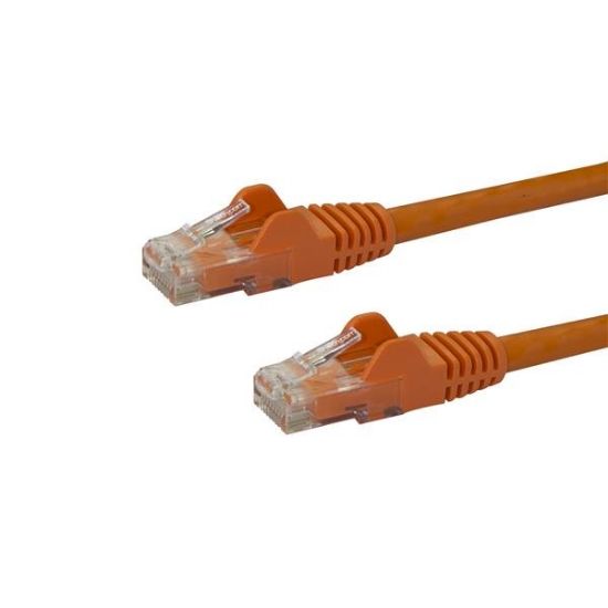 Image de StarTech.com Câble réseau Cat6 Gigabit UTP sans crochet de 2m - Cordon Ethernet RJ45 anti-accroc - M/M - Orange (N6PATC2MOR)