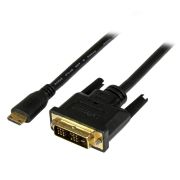Image de StarTech.com Câble Mini HDMI vers DVI de 1m - Câble DVI-D vers HDMI (1920x1200p) - Mini HDMI Mâle 19 Broches vers DVI-D Mâle - Câble Convertisseur pour Moniteur Numérique M/M (HDCDVIMM1M)