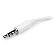 Image de StarTech.com Adaptateur pour casque avec prises pour écouteur et microphone séparées - Mini-Jack 3,5mm 1x (M) 2x (F) - Blanc (MUYHSMFFADW)