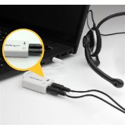 Image de StarTech.com Adaptateur pour casque avec prises pour écouteur et microphone séparées - Mini-Jack 3,5mm 1x (M) 2x (F) - Blanc (MUYHSMFFADW)