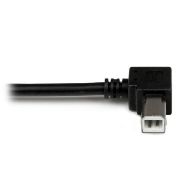 Image de StarTech.com Câble USB 2.0 A vers USB B Coudé à Gauche Mâle / Mâle pour imprimante - 1 m - Noir (USBAB1ML)