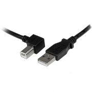 Image de StarTech.com Câble USB 2.0 A vers USB B Coudé à Gauche Mâle / Mâle pour imprimante - 1 m - Noir (USBAB1ML)