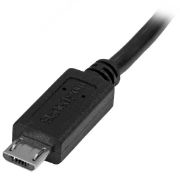 Image de StarTech.com Câble d'extension Micro USB de 50 cm - M/F - Noir (USBUBEXT50CM)
