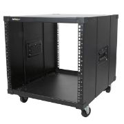 Image de StarTech.com Rack 9U à Châssis Ouvert avec Roulettes - Armoire Portable à 4 Montants et 23" de Profondeur pour Équipement Réseau, Données et Serveur 19" - Capacité de 99kg (RK960CP)