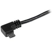 Image de StarTech.com Câble USB A vers Micro B de 1 m avec connecteurs coudés à angle droit - M/M - Noir (USB2AUB2RA1M)