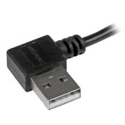 Image de StarTech.com Câble USB A vers Micro B de 1 m avec connecteurs coudés à angle droit - M/M - Noir (USB2AUB2RA1M)