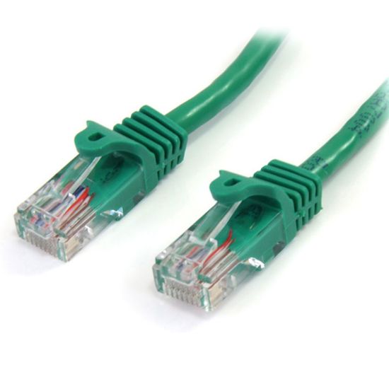 Image de StarTech.com Câble réseau Cat5e UTP sans crochet de 1m - Cordon Ethernet RJ45 anti-accroc - M/M - Vert (45PAT1MGN)