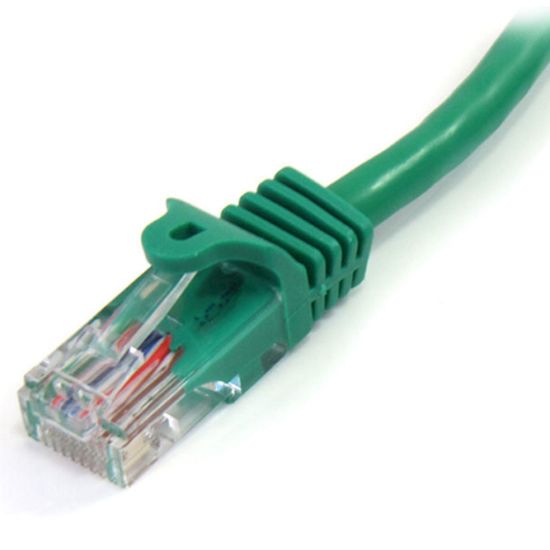 Image de StarTech.com Câble réseau Cat5e UTP sans crochet de 3m - Cordon Ethernet RJ45 anti-accroc - M/M - Vert (45PAT3MGN)