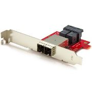 Image de StarTech.com Adaptateur Mini SAS 2x SFF-8643 interne vers 2x SFF-8644 externe avec supports - 12 Gb/s (SFF86448PLT2)