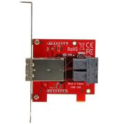 Image de StarTech.com Adaptateur Mini SAS 2x SFF-8643 interne vers 2x SFF-8644 externe avec supports - 12 Gb/s (SFF86448PLT2)
