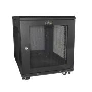 Image de StarTech.com Armoire Rack Serveur 12U à 4 Montants, Armoire Verrouillable 19" pour Ordinateur/AV/Équipement IT, Rack Réseau pour Bureau/Domicile avec Roulettes et Rails de Mont ... (RK1233BKM)