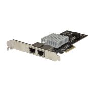 Image de StarTech.com Carte Adaptateur Réseau PCIe 10G à 2 ports - Adapteur d'Interface Réseau Intel-X550AT 10GBASE-T & NBASE-T PCI Express 10/5/2.5/1GbE Multi Gigabit Ethernet 5 Spe ... (ST10GPEXNDPI)