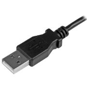 Image de StarTech.com Câble USB vers Micro USB coudé à angle gauche de 50 cm - 0,25 mm² - M/M - Noir (USBAUB50CMLA)