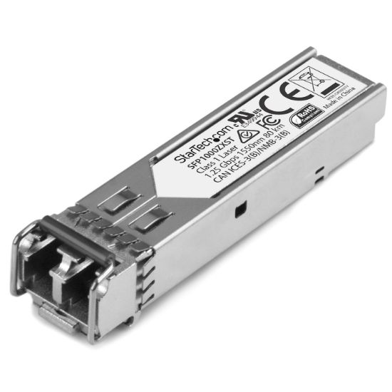 Image de StarTech.com Module de transceiver SFP 1000BASE-ZX à fibre optique Gigabit - Conforme aux normes MSA - Monomode LC - 80 km (SFP1000ZXST)