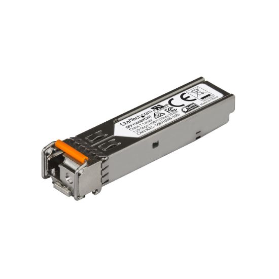 Image de StarTech.com Module de transceiver SFP 1000BASE-BX fibre optique Gb (Charge descendante) - Conforme aux normes MSA - Monomode LC - 10 km (SFP1000BXDST)