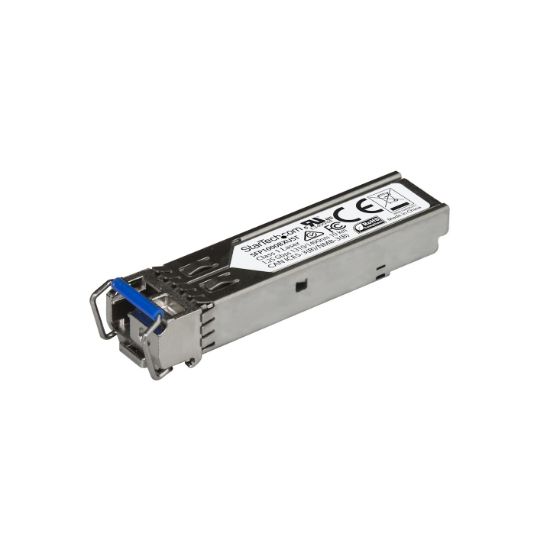 Image de StarTech.com Module de transceiver SFP 1000BASE-BX fibre optique Gb (Charge montante) - Conforme aux normes MSA - Monomode LC - 10 km (SFP1000BXUST)