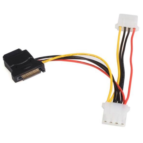 Image de StarTech.com Câble d'alimentation adaptateur SATA vers LP4 avec 2 LP4 supplémentaires (LP4SATAFM2L)