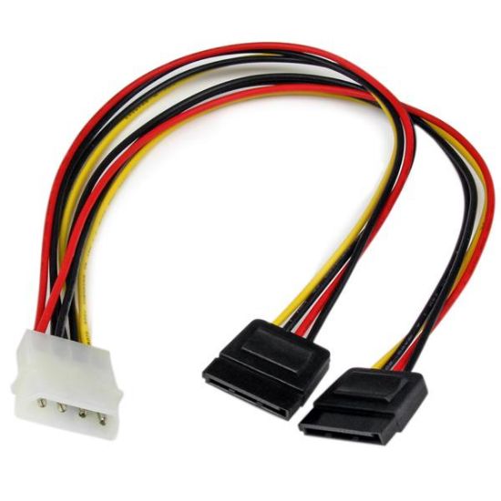 Image de StarTech.com Câble d'Alimentation Adaptateur en Y Molex vers Double SATA - 30 cm (PYO2LP4SATA)