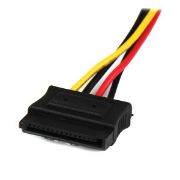 Image de StarTech.com Câble adaptateur d'alimentation interne LP4 (4 broches) - Mâle vers 2x SATA femelle - 30 cm (PYO2LP4LSATA)