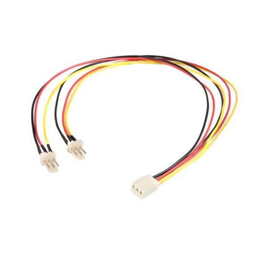 Image de StarTech.com Câble d'alimentation en Y pour ventilateur Molex de 30 cm - Câble répartiteur 1x TX3 (F) vers 2x TX3 (M) (TX3SPLIT12)