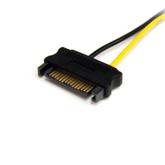 Image de StarTech.com Câble adaptateur d'alimentation SATA vers carte vidéo PCI Express 8 broches de 15 cm (SATPCIEX8ADP)