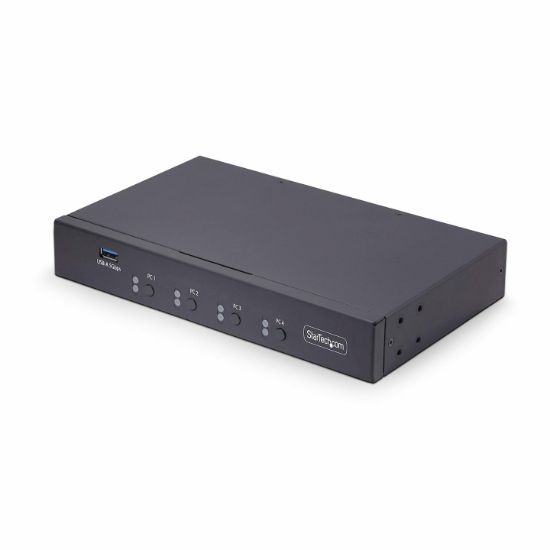 Image de StarTech.com Switch KM à 4 Ports avec Commutation de la Souris, Commutateur USB pour Clavier/Souris, Audio 3.5mm/ USB, Commutateur USB 3.0, Partage Périphérique pour 4 ... (P4A20132-KM-SWITCH)