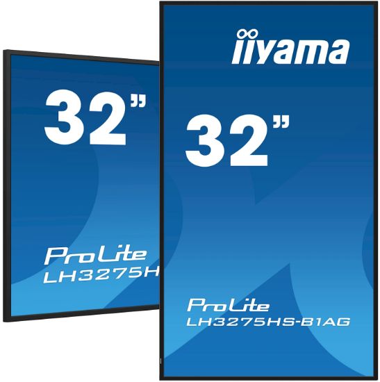 Image de iiyama Écran d'affichage dynamique Écran plat de signalisation numérique 80 cm (31.5") LCD Wifi 500 cd/m² Full HD Noir Intégré dans le processeur Android 11 24/7 (LH3275HS-B1AG)